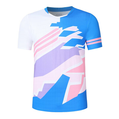 Ρούχα τένις για άνδρες γυναίκες 2024 Μπάντμιντον κοντομάνικο πουκάμισο Οικογενειακή προπόνηση Πινγκ πονγκ Τζέρσεϊ που απομακρύνει την υγρασία αθλητικά μπλουζάκια