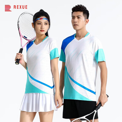 Haine de tenis de calitate premium, uscată rapidă, bărbați, femei, copii, cămașă de badminton, 2024, tricou cu mâneci scurte pentru sport în aer liber, cu gât rotund