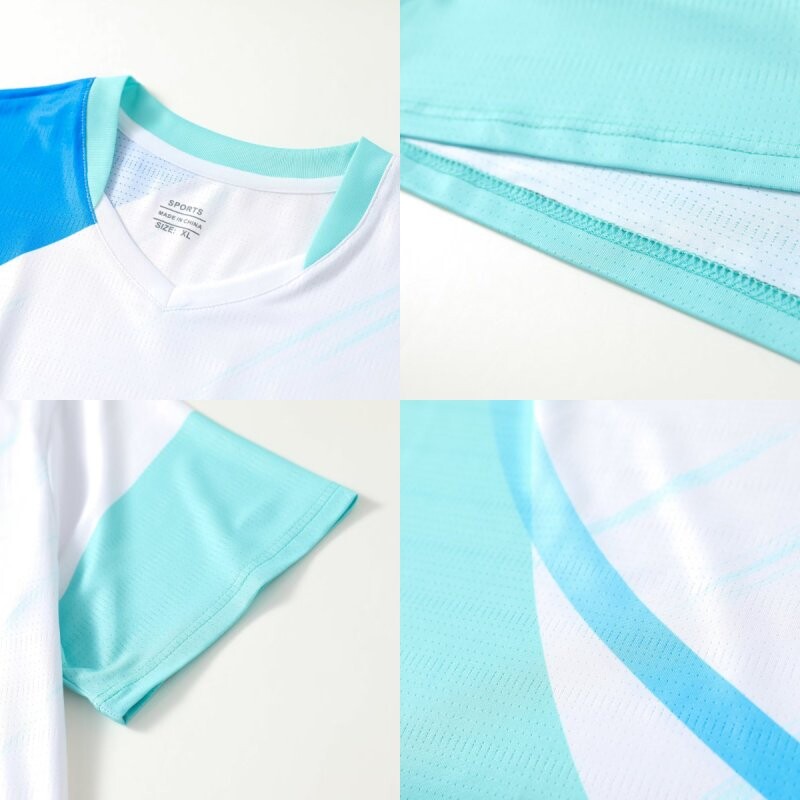 Ρούχα τένις κορυφαίας ποιότητας Γρήγορο στεγνωτήριο ανδρικό μπλουζάκι μπάντμιντον 2024 Παιδικό αθλητικό μπλουζάκι με κοντομάνικο στρογγυλό λαιμό