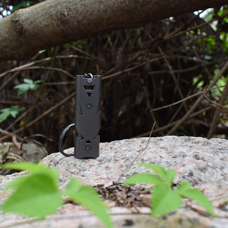 Izdzīvošanas svilpe Dubultās caurules plīsuma skaņas svilpe āra palīdzības svilpe nerūsējošā tērauda zemestrīces katastrofas svilpe