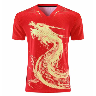 2021 Νέοι άντρες και γυναίκες ΚΙΝΑ Dragon Table Tennis Jerseys Σορτς Σετ, Ανδρικά και παιδικά πουκάμισα μπάντμιντον ρούχα πινγκ πονγκ αθλητικά κοστούμια