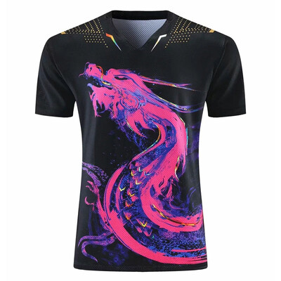 2021 Νέοι άντρες και γυναίκες ΚΙΝΑ Dragon Table Tennis Jerseys Σορτς Σετ, Ανδρικά και παιδικά πουκάμισα μπάντμιντον ρούχα πινγκ πονγκ αθλητικά κοστούμια