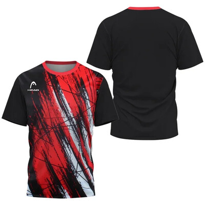 Fashion Simplicity Μονόχρωμο Αθλητικό Ανδρικό μπλουζάκι Μπάντμιντον Προπόνηση πινγκ πονγκ Ρούχα casual κοντομάνικο μπλουζάκι