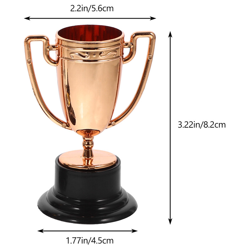 3Pcs Plastična zlatna mini nagrada Trofej Igračke Nagrade za dječje rođendanske proslave Nagrade za vrtić Nagrade za djecu Punila za pinjatu