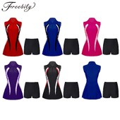 Ženska teniska haljina Badminton Golf Sportska odjeća Sportska haljina bez rukava s patentnim zatvaračem i kratkim hlačicama za aktivnosti na otvorenom