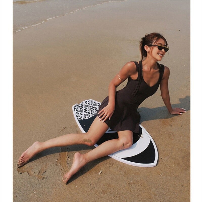 Nugarą formuojanti suknelė Trumpas bėgimas Teniso sijonas Joga Drabužiai Mankšta Treniruotė Sportas Fitnesas Kvėpuojantis Joga Nuogas Teniso Drabužiai