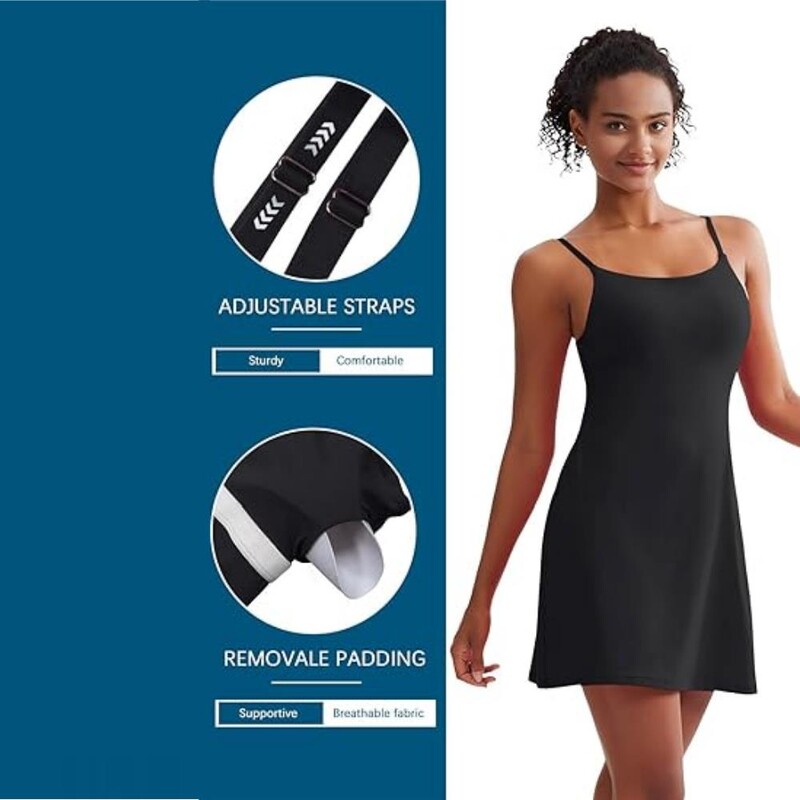 2024. Ženska ljetna teniska suknja s ugrađenim kratkim hlačama i grudnjakom Golf haljina bez rukava za vježbanje，Ženska sportska odjeća