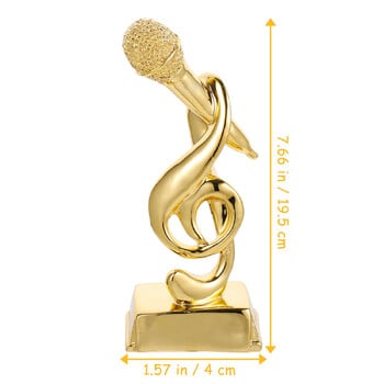 Βραβείο Trophy Microphone Party Trophiessinging Awards Χρυσό καραόκε Μουσικό μικρόφωνο άγαλμα Σημείωση Χρυσό δώρο Αστεία μετάλλια Παιδιά