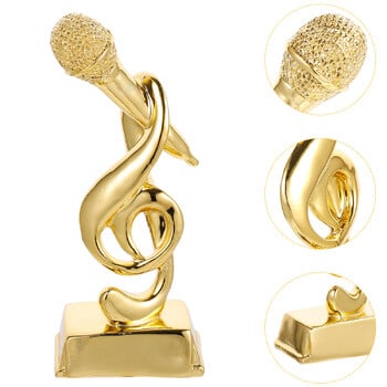 Βραβείο Trophy Microphone Party Trophiessinging Awards Χρυσό καραόκε Μουσικό μικρόφωνο άγαλμα Σημείωση Χρυσό δώρο Αστεία μετάλλια Παιδιά