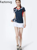 „Faztonvg“ nauji badmintono drabužiai, greitai džiūstantys, kvėpuojanti badmintono suknelė, laisvalaikio liekna sportinė apranga trumpomis rankovėmis marškinėliai porai