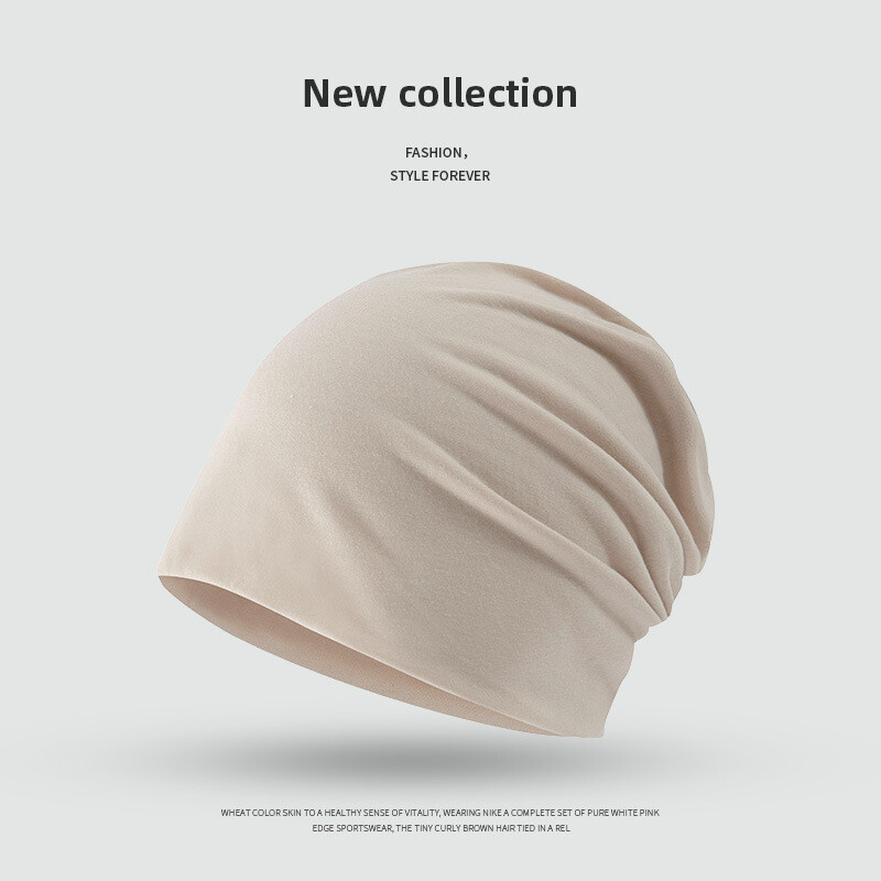 Трансгранични шапки, модерни есенни и зимни шапки, летни шапки за изолация, тънки нощни шапки, дамски шапки с тюрбан, шапки Baotou в корейски стил за мъже