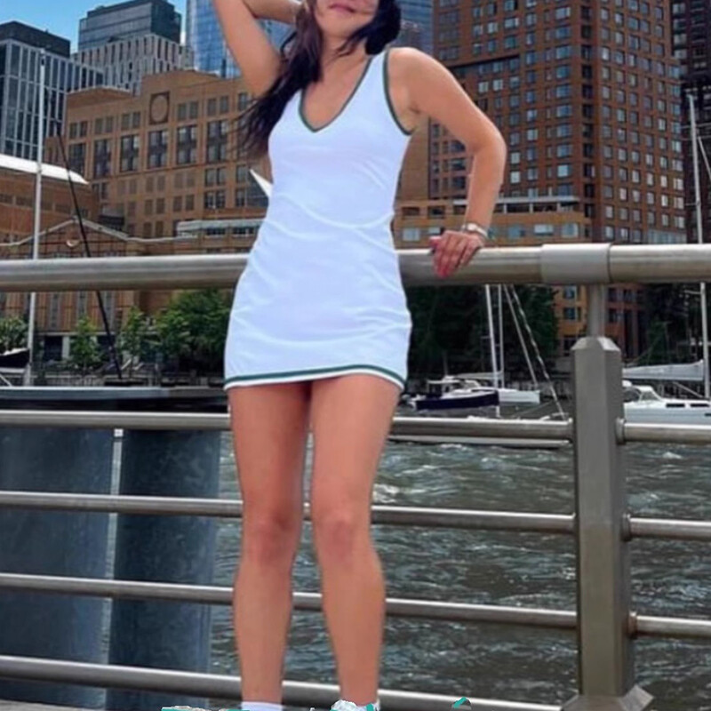 Sean Tsing® Tenisa golfa kleitas ar iekšpuses šortiem Sieviešu meiteņu elastīga sporta kleita bez piedurknēm treniņam badmintonam