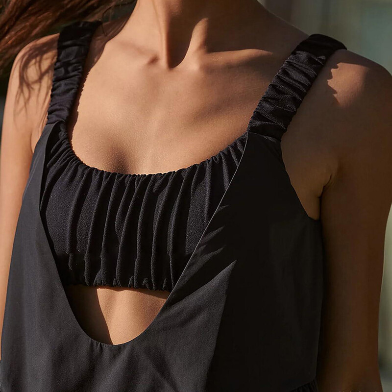 Naiste tennisekleit ühes tükis Slim Fit, pehmed spordikomplektid, golfi sulgpall Skorts, seljatugi, rinnapatjadega dressid Joogakostüümid