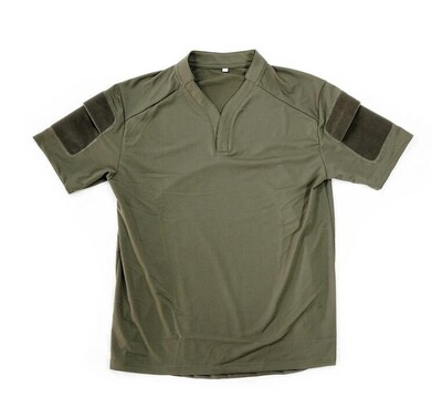 Бързосъхнеща лятна тениска с V-образно деколте за спорт на открито и къси ръкави