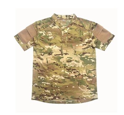 Бързосъхнеща лятна тениска с V-образно деколте за спорт на открито и къси ръкави