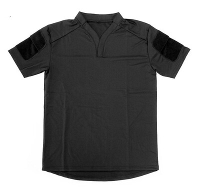 Бързосъхнеща лятна тениска с V-образно деколте за спорт на открито и къси ръкави