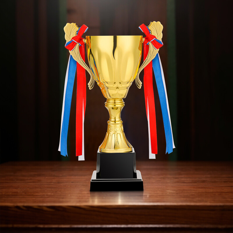 Trofejas balva Metāls Zelts Sasniegumu trofejas Lielas Balvas Trofejas Kauss Augstums 23 cm Spēle Match Trophy Sporta sacensību trofeja