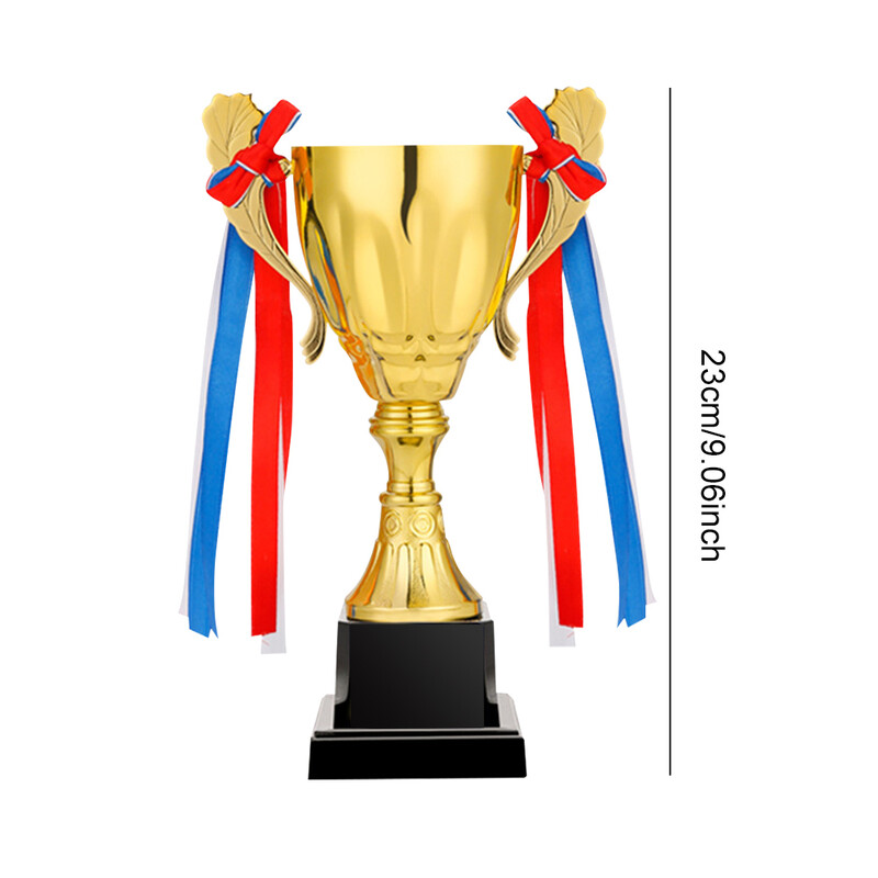 Trofejas balva Metāls Zelts Sasniegumu trofejas Lielas Balvas Trofejas Kauss Augstums 23 cm Spēle Match Trophy Sporta sacensību trofeja