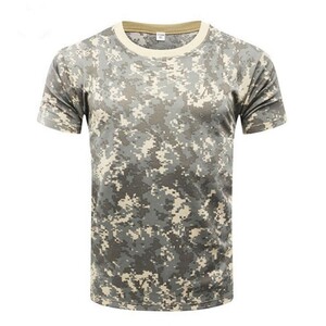 US Army ACU Tactical Camouflage T-shirt Men Breathable Army Combat T Shirt Military Quick Dry Camo Tees