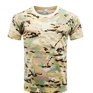 US Army ACU Tactical Camouflage T-shirt Men Breathable Army Combat T Shirt Military Quick Dry Camo Tees