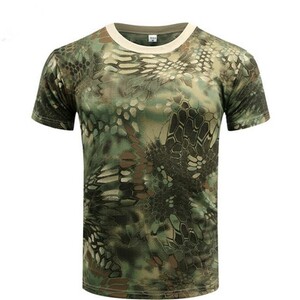 US Army ACU Tactical Camouflage T-shirt Men Breathable Army Combat T Shirt Military Quick Dry Camo Tees