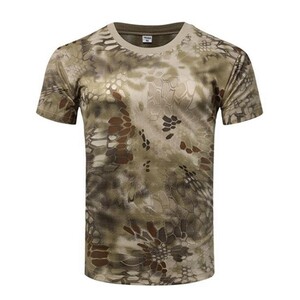 US Army ACU Tactical Camouflage T-shirt Men Breathable Army Combat T Shirt Military Quick Dry Camo Tees