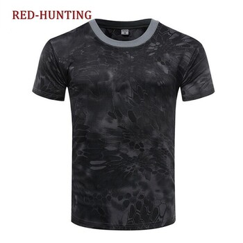 US Army ACU Tactical Camouflage T-shirt Men Breathable Army Combat T Shirt Military Quick Dry Camo Tees