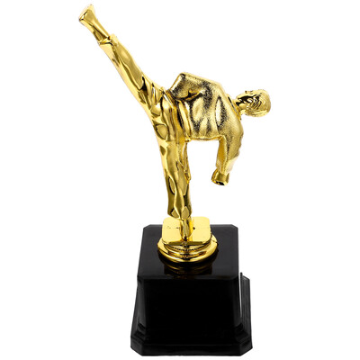 Taekwondo Trophy Decor lielapjoma bērnu balvas Profesionālās ballītes Sacensību ceremonijas kauss Plastmasas cīņas kustība bērnu futbols