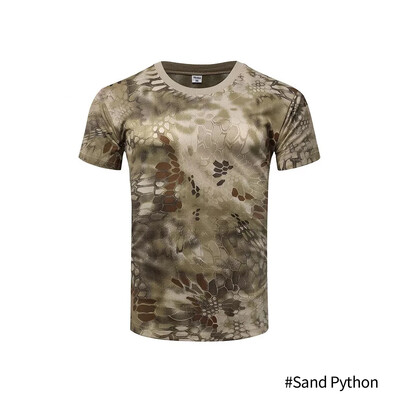 Vīriešu maskēšanās T krekls ar īsām piedurknēm O veida kakla izgriezumā Ātri žūstošs sporta zāles T krekli Ikdienas lielizmēra 3XL