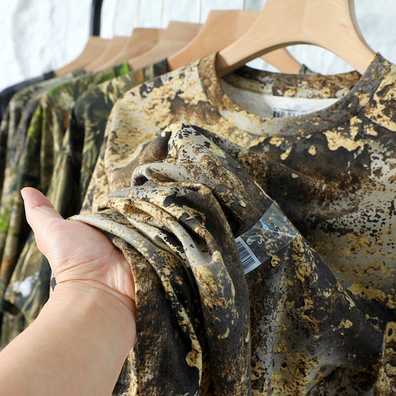S-6XL vyriški medžiokliniai marškinėliai Kamufliažiniai marškinėliai sportiniai žygiams lauke vyriški marškinėliai greitai išdžiūstantys, drėgmę sugeriantys JAV dydis