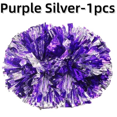 Karsējmeiteņu pomponi ar rokturi uzmundrināšanas bumbiņas lielas zelta sudraba sarkanas dzeltenas zilas roku deju puķes aksesuāri sievietēm, meitenēm