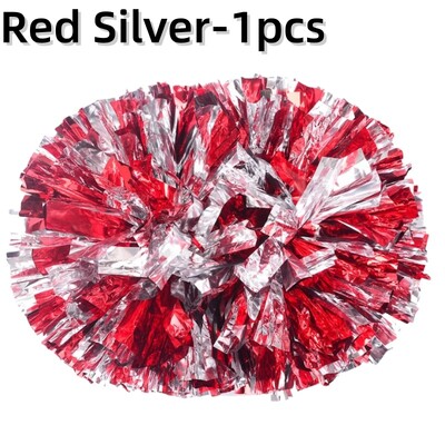 Karsējmeiteņu pomponi ar rokturi uzmundrināšanas bumbiņas lielas zelta sudraba sarkanas dzeltenas zilas roku deju puķes aksesuāri sievietēm, meitenēm