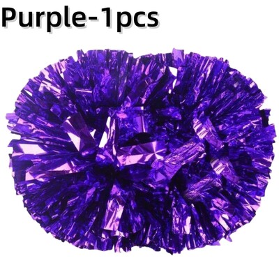 Karsējmeiteņu pomponi ar rokturi uzmundrināšanas bumbiņas lielas zelta sudraba sarkanas dzeltenas zilas roku deju puķes aksesuāri sievietēm, meitenēm