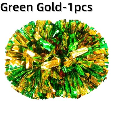 Karsējmeiteņu pomponi ar rokturi uzmundrināšanas bumbiņas lielas zelta sudraba sarkanas dzeltenas zilas roku deju puķes aksesuāri sievietēm, meitenēm