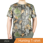 2024 Lovačka majica kratkih rukava Muška 3D Bionic Camo Tree Prozračna odjeća Taktički Paintball bazni sloj Dodaci za lov