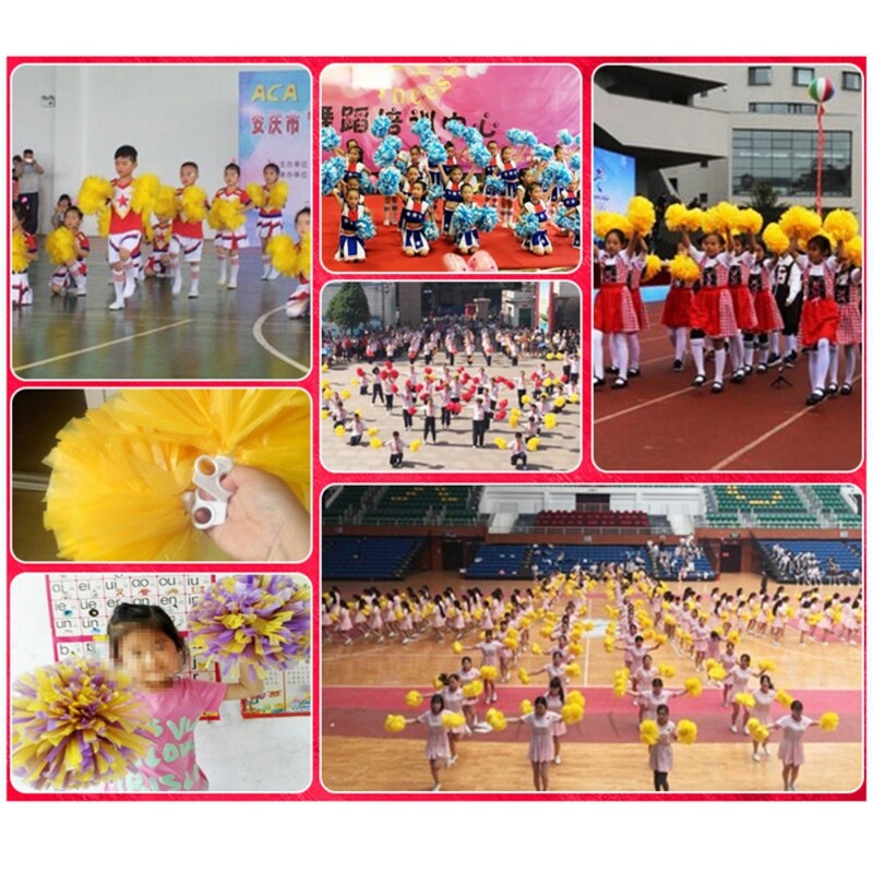 2 gabalu karsējmeiteņu pušķi, krāsaini, bez izbalēšanas