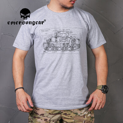 EMERSONGEAR Tactical Fashion Ikdienas krekls Sporta Vīriešu T-krekls Mājai Āra kultūras krekls Ikdienas sports