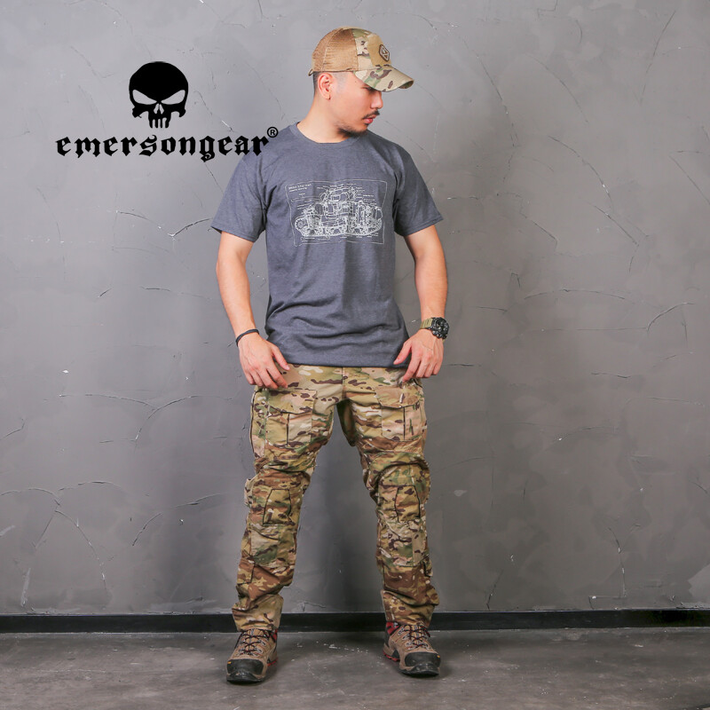 EMERSONGEAR Tactical Fashion Ikdienas krekls Sporta Vīriešu T-krekls Mājai Āra kultūras krekls Ikdienas sports