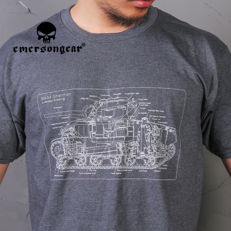 EMERSONGEAR Tactical Fashion Ikdienas krekls Sporta Vīriešu T-krekls Mājai Āra kultūras krekls Ikdienas sports