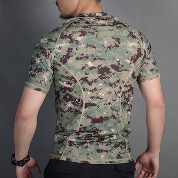 Emersongear Tactical Skin Tight Base Layer Running Shirts Камуфлажна тениска с къси ръкави за спорт на открито Отвеждаща потта тениска AOR2