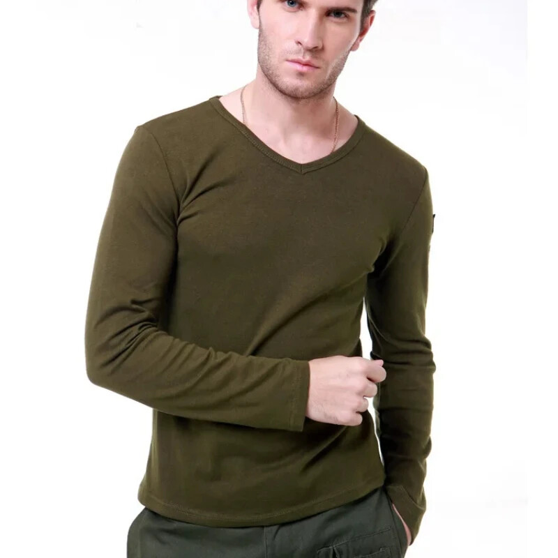 Pieguļošs T-krekls medībām ar garām piedurknēm, izšūta aproce, augsta elastība, āra militārie fani, izdzīvošanas topi