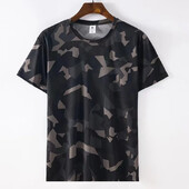 Unisex maskēšanās krekls ar īsām piedurknēm, medību apģērbs, ātri žūstošs, ledus zīds, elastīgs maskēšanās tops, vasara