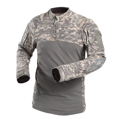 Taktiskais krekls ar garām piedurknēm Camo Airsoft āra sporta kaujas krekls melns MC Camo