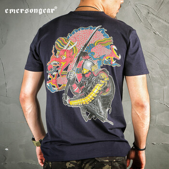 Emersongear Tactical T-shirt Ming Guards Back Version Culture Shirts Tshirt Sports Casual Fashion Daily Outdoor Turing Combat