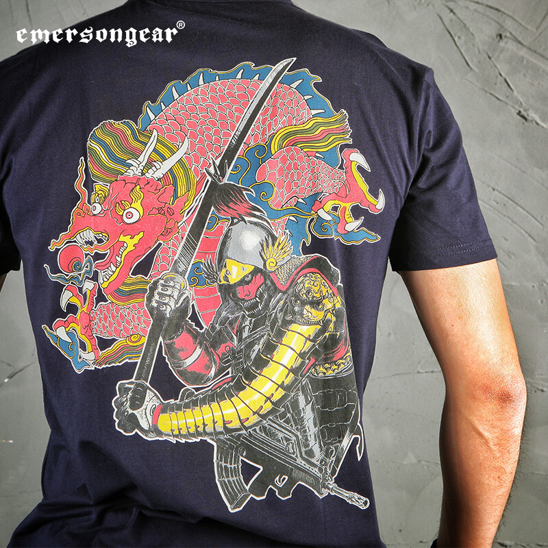 Emersongear Tactical T-krekls Ming Guards Atpakaļ Versija Kultūra Krekli Tkrekls Sports Ikdienas Mode Ikdienas āra pārgājieni Combat