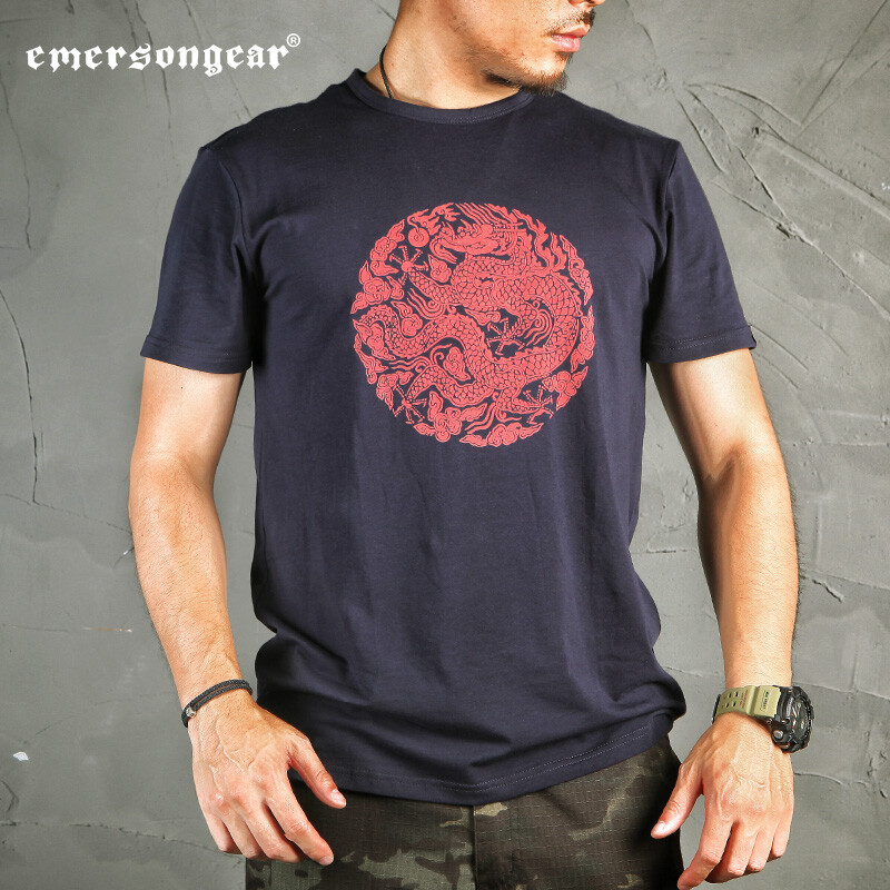 Emersongear Tactical T-krekls Ming Guards Atpakaļ Versija Kultūra Krekli Tkrekls Sports Ikdienas Mode Ikdienas āra pārgājieni Combat