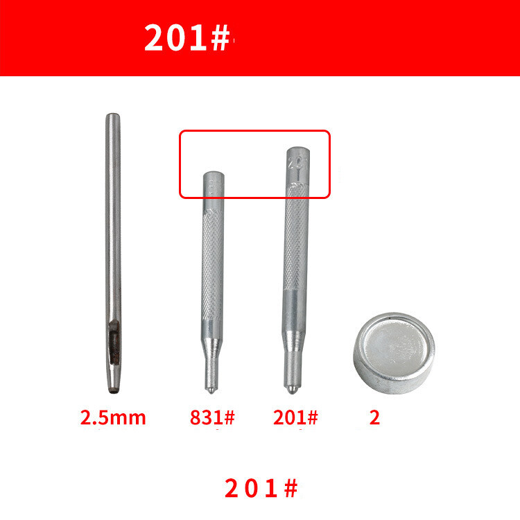 Patchwork montavimo įrankis kniedės keturios sagos penkių šakelių sagtis oro akies spalvos skylė džinsinė sagtis kombinacija rankinių kalimo įrankių didmeninė prekyba