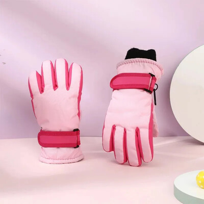 Naujos aukštos kokybės vaikams skirtos slidinėjimo pirštinės žieminės snieglentės sniego šiltos pirštinės berniukams, neperšlampamos, tankios kumštinės pirštinės.