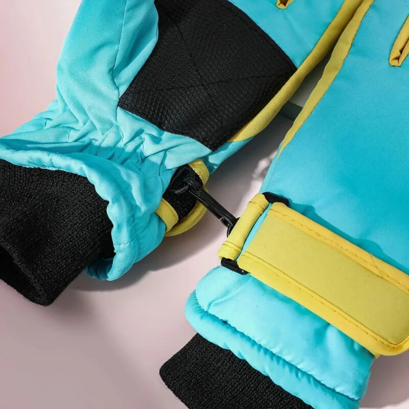 Naujos aukštos kokybės vaikams skirtos slidinėjimo pirštinės žieminės snieglentės sniego šiltos pirštinės berniukams, neperšlampamos, tankios kumštinės pirštinės.