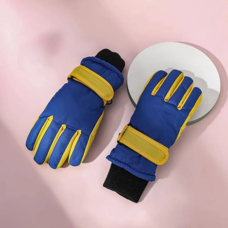 Naujos aukštos kokybės vaikams skirtos slidinėjimo pirštinės žieminės snieglentės sniego šiltos pirštinės berniukams, neperšlampamos, tankios kumštinės pirštinės.